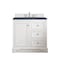 James Martin Vanities De Soto 36in Single Vanity, Bright White w/ 3 CM Charcoal Soapstone Quartz Top 825-V36-BW-3CSP - alternate 1